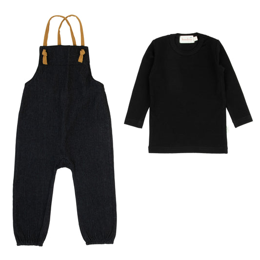 Yellow Denim Romper-Boys