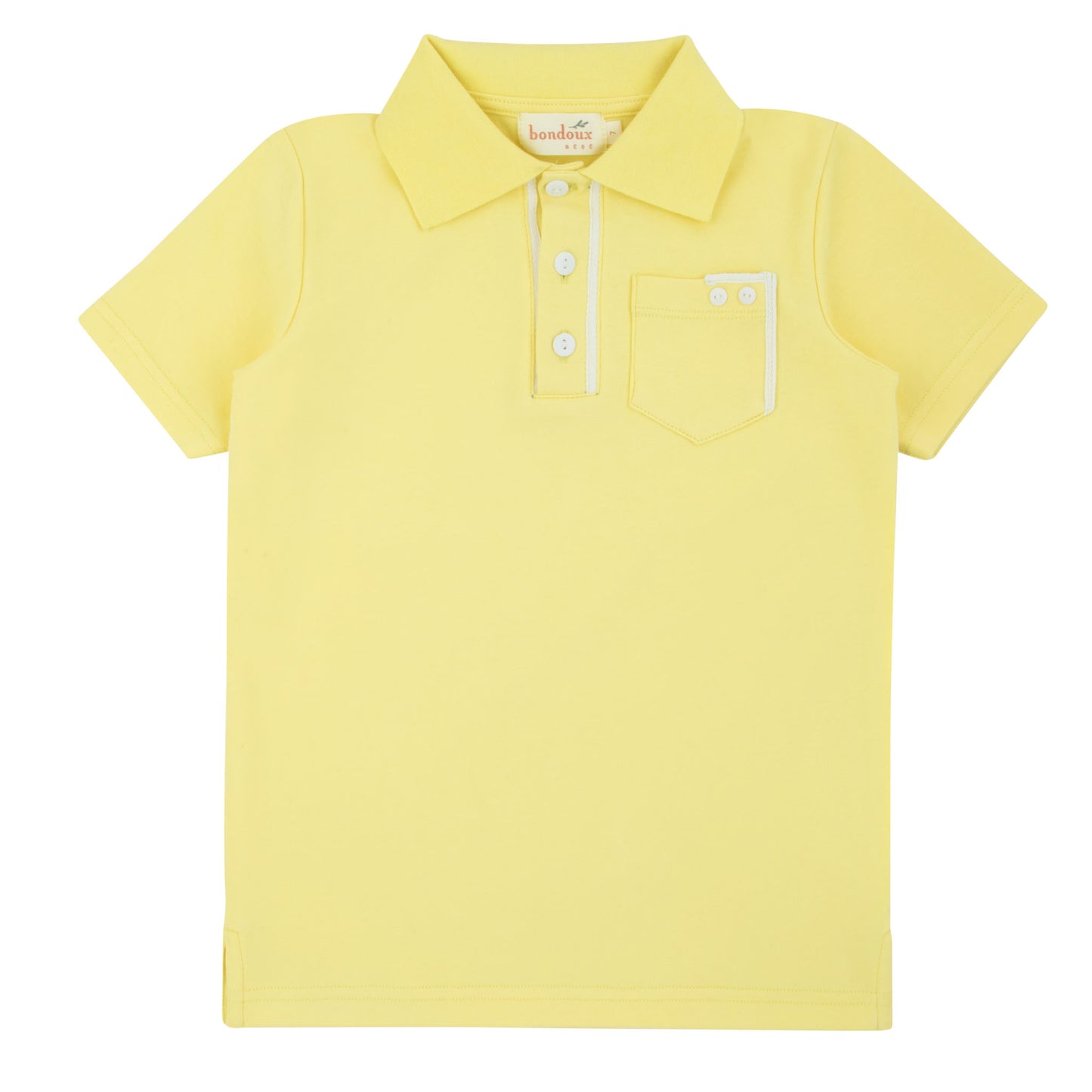 Pastel Yellow Boys Short Sleeve Polo