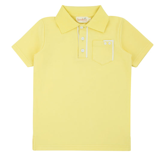 Pastel Yellow Boys Short Sleeve Polo
