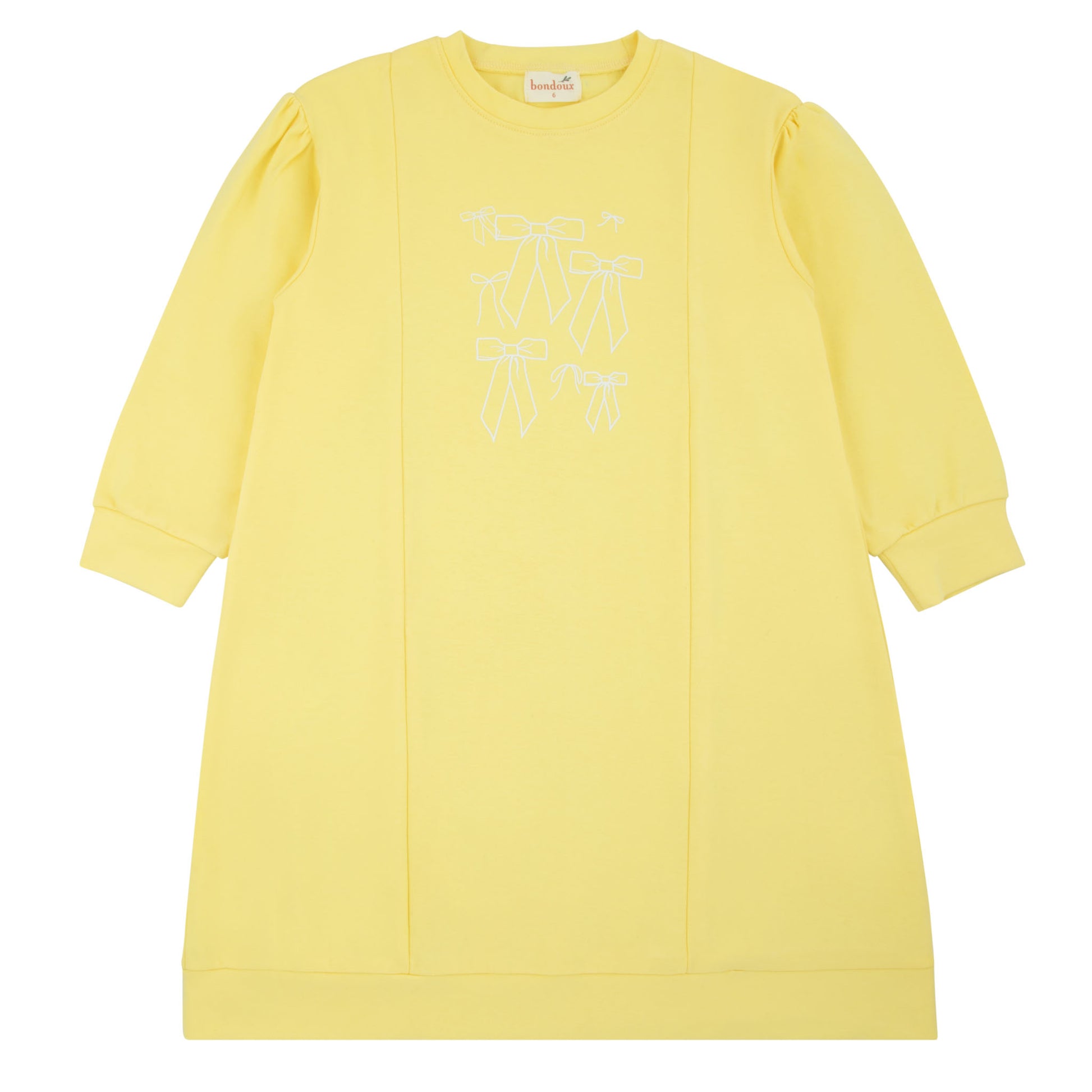 Pastel Yellow Long Sleeve Dress Bondoux Bebe Pastel Yellow Long Sleeve Dress Bondoux Bebe