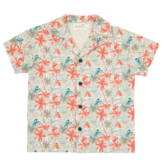 Tropical Print Short Sleeve Shirt