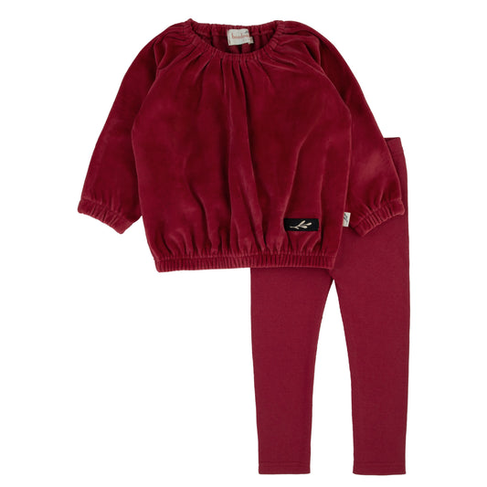 Logo Velour 2 Piece-Fuschia