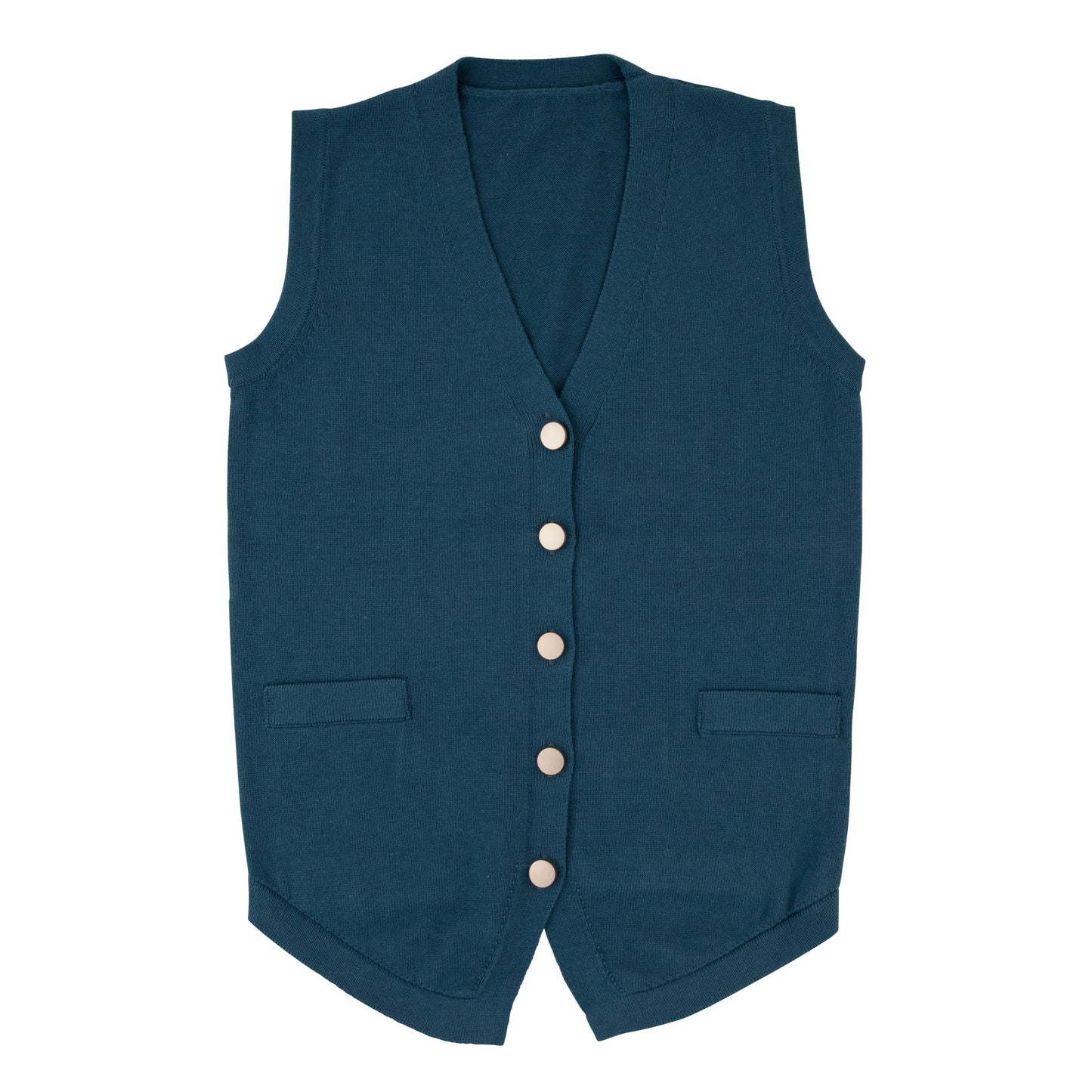 Brick Knit  Vest-Dark Blue