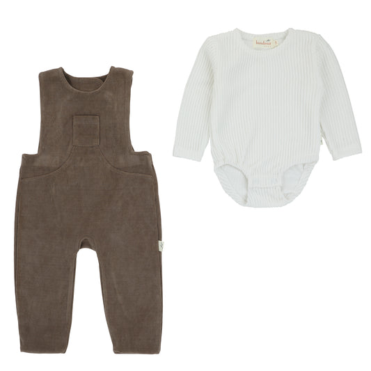 Curduroy Knit Overalls-Boys