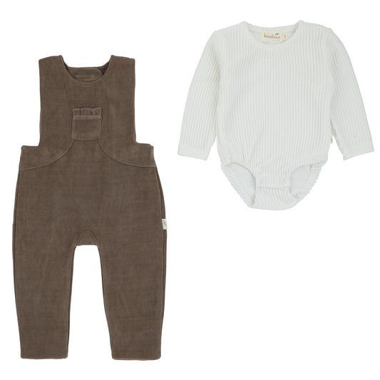 Curduroy Knit Overalls-Girls