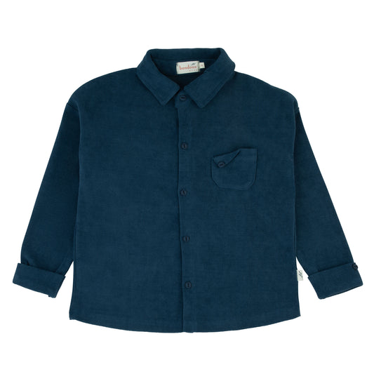 Ribbed Corduroy Shirt-Teal