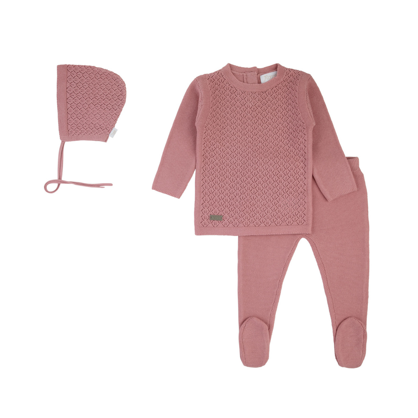 Vest Knit 2 Piece-Rose