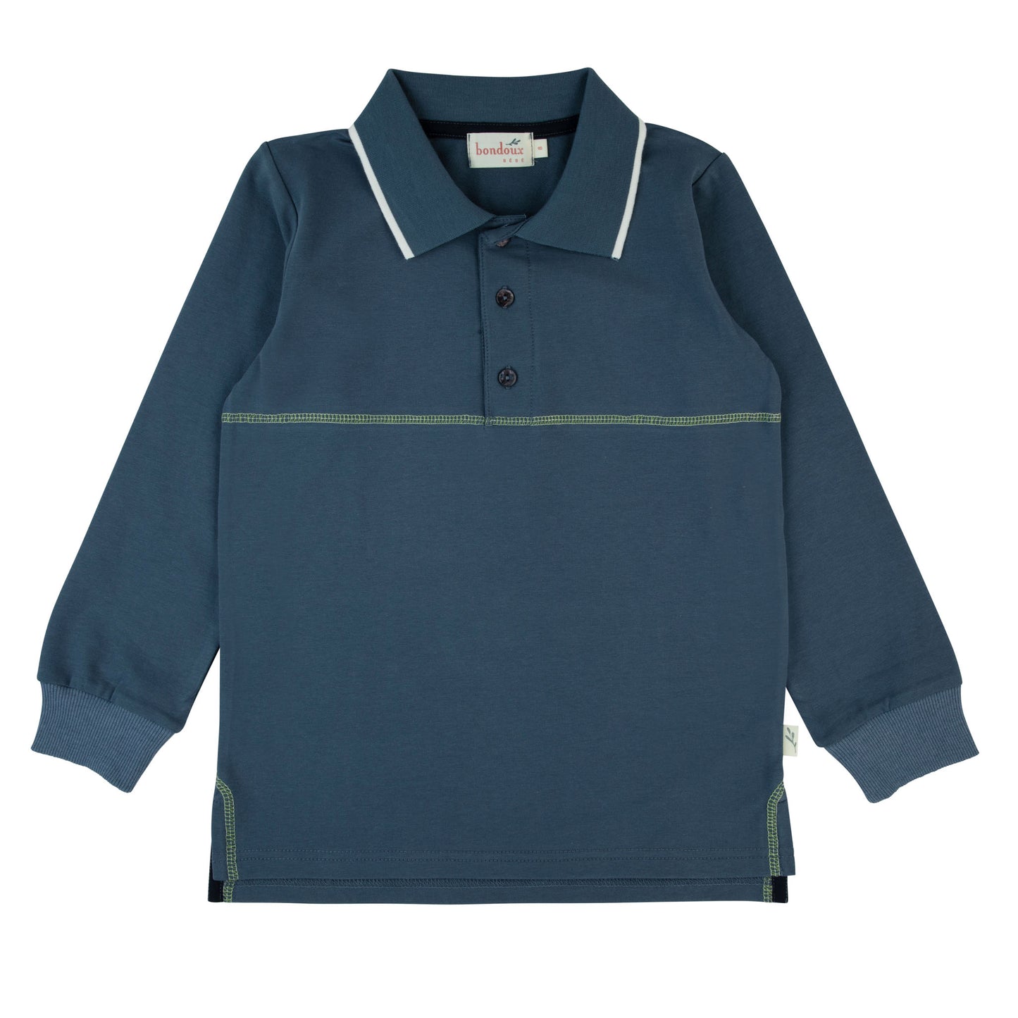 Colored Stitching Polo-Long Sleeves