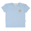 Seersucker Top-Short Sleeves-Blue