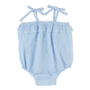 Seersucker Romper-Blue Girls