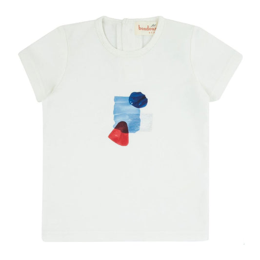 White Shape Short Sleeve Top