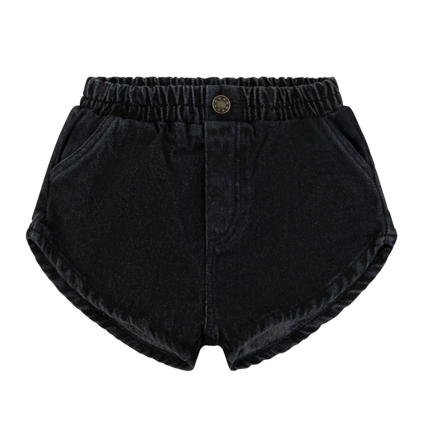 Basic Denim Black Shorts