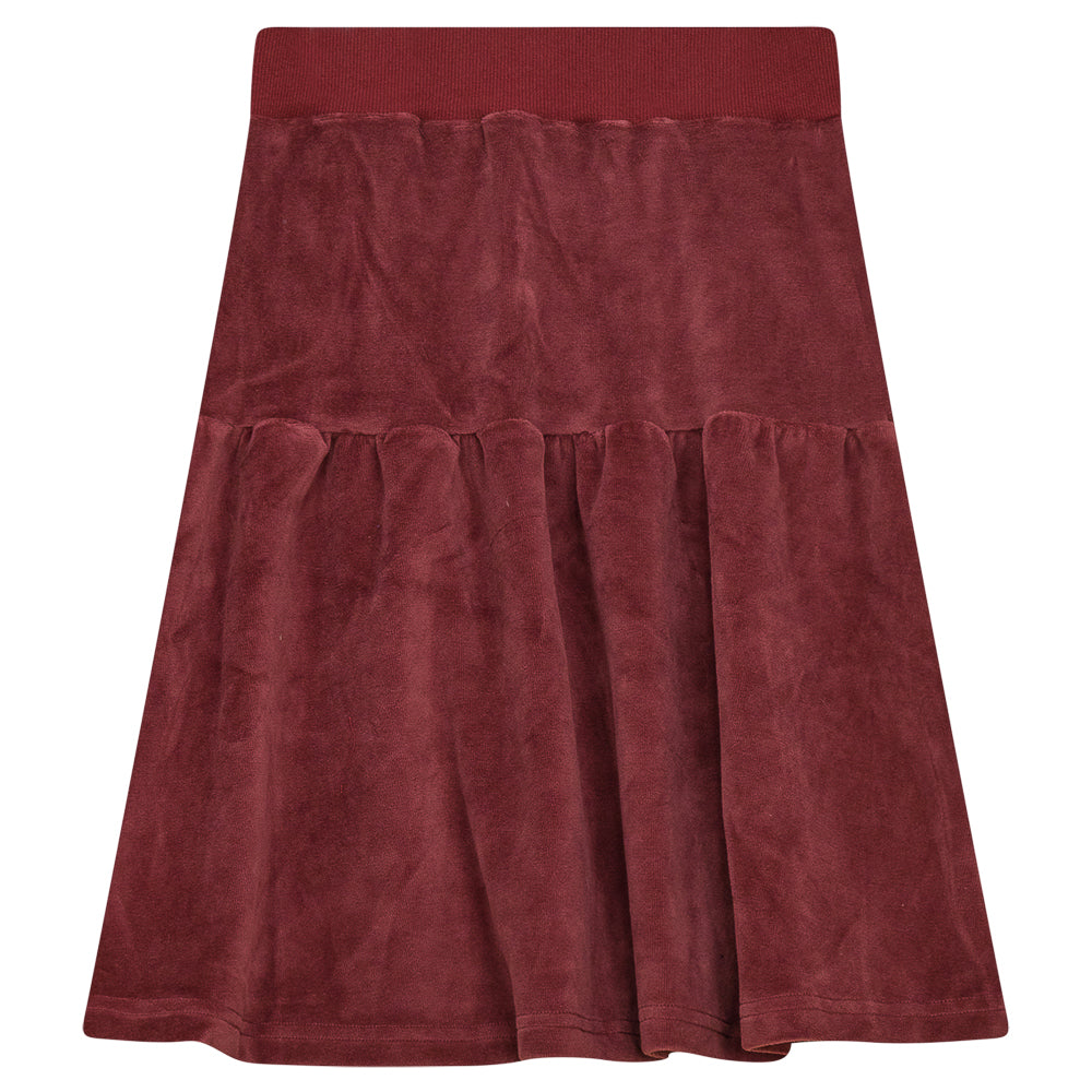 Ribbed/Velour Combo Skirt and Top Set