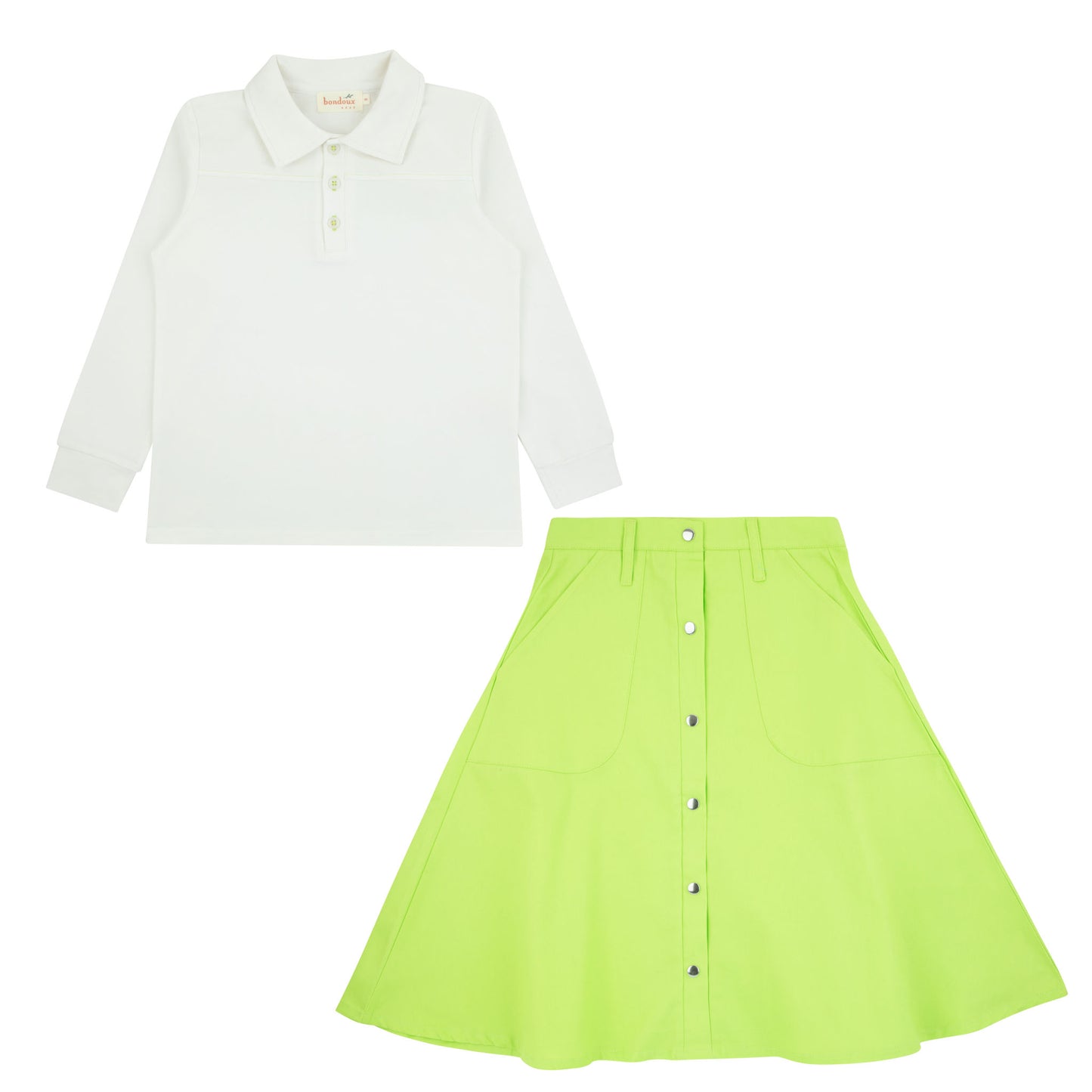 Lime Green Fruit Print Preteen Set