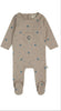 Air Balloon Print Footie-Beige