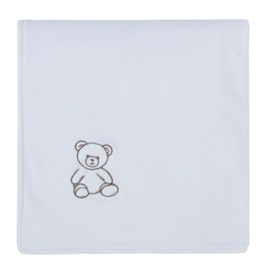 Teddy Velour Blanket-White