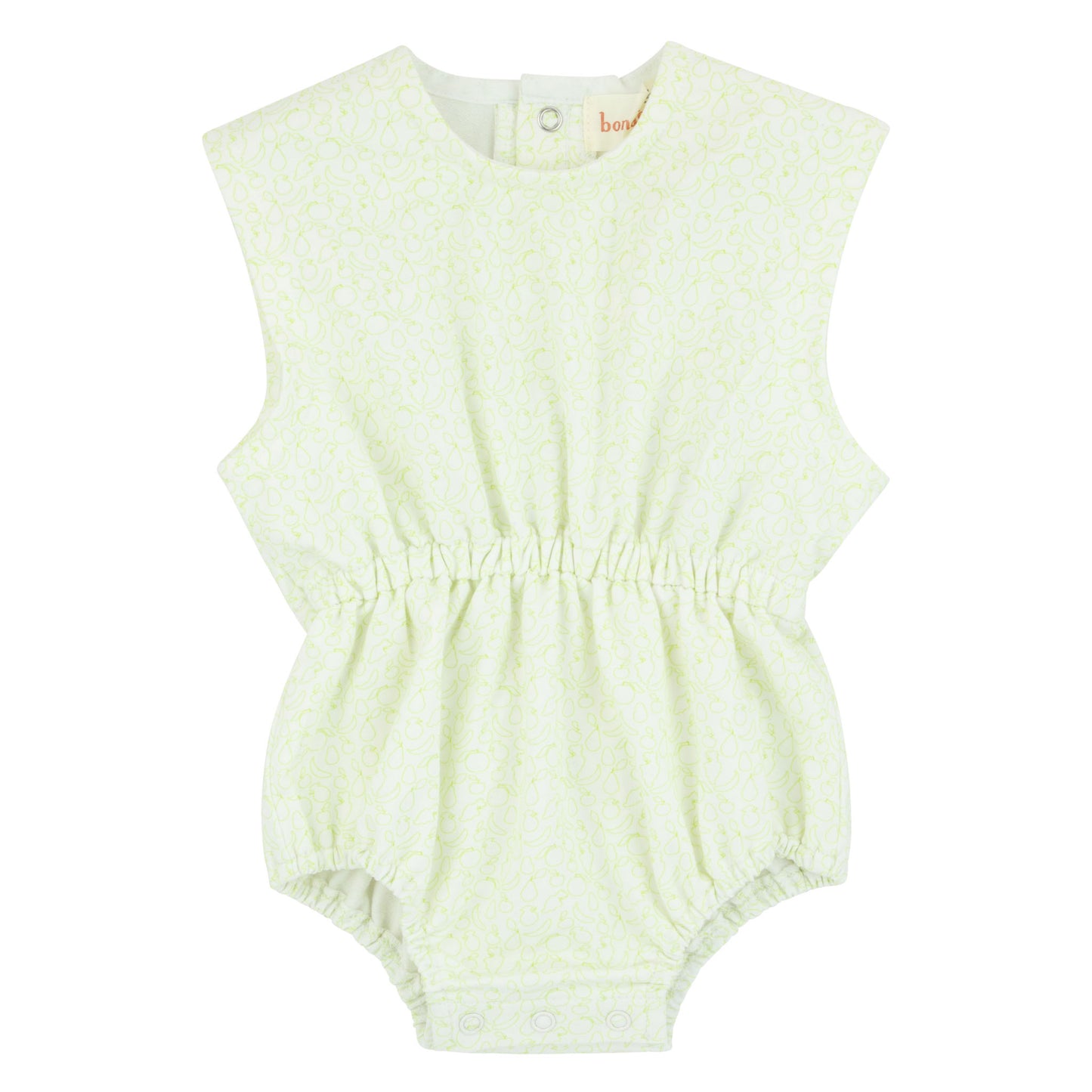Lime Green Fruit Print Romper