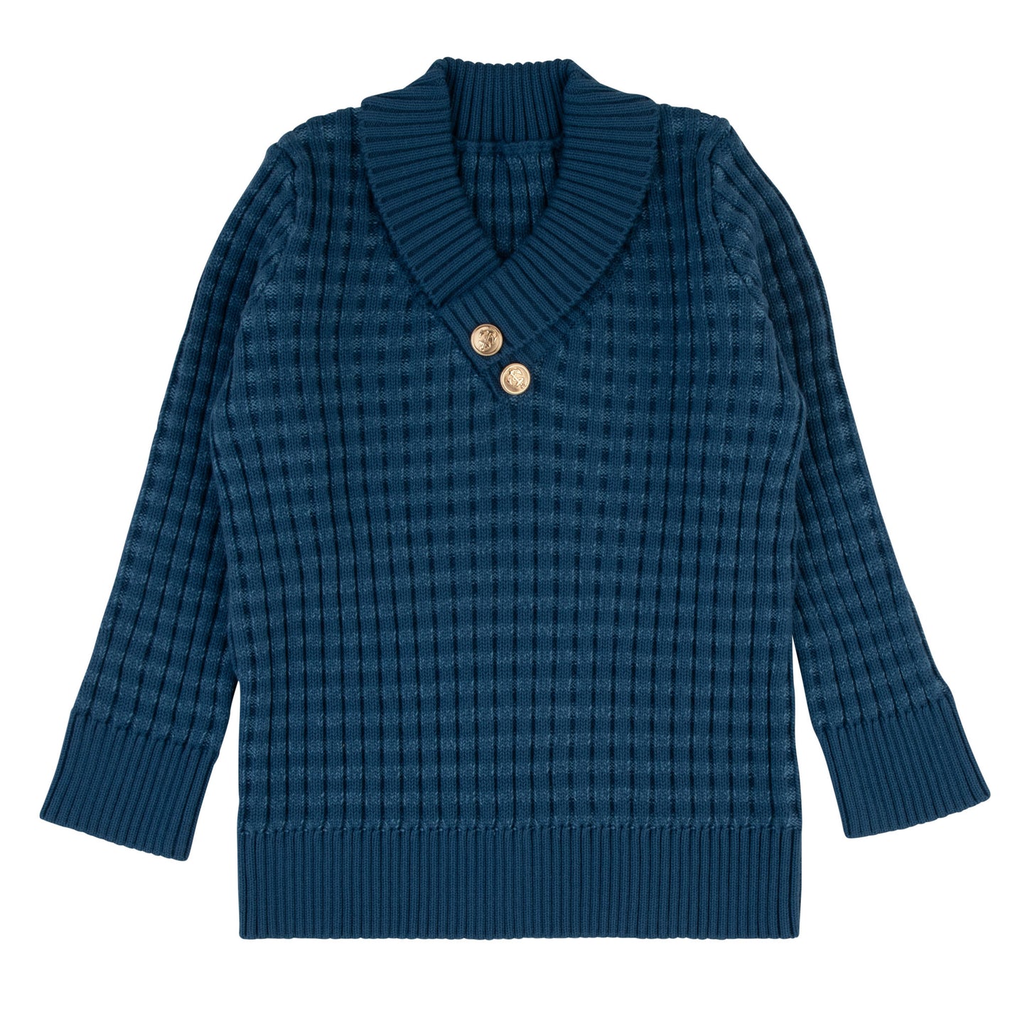 Weaved Knit Sweater-Blue