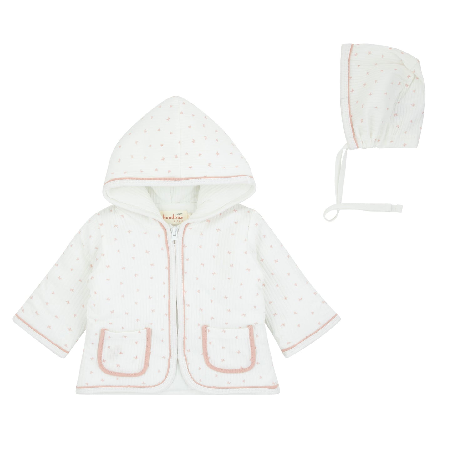 Pink Butterfly Print Girls Sweater