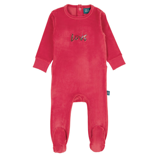 Fun Colored Footie-Coral