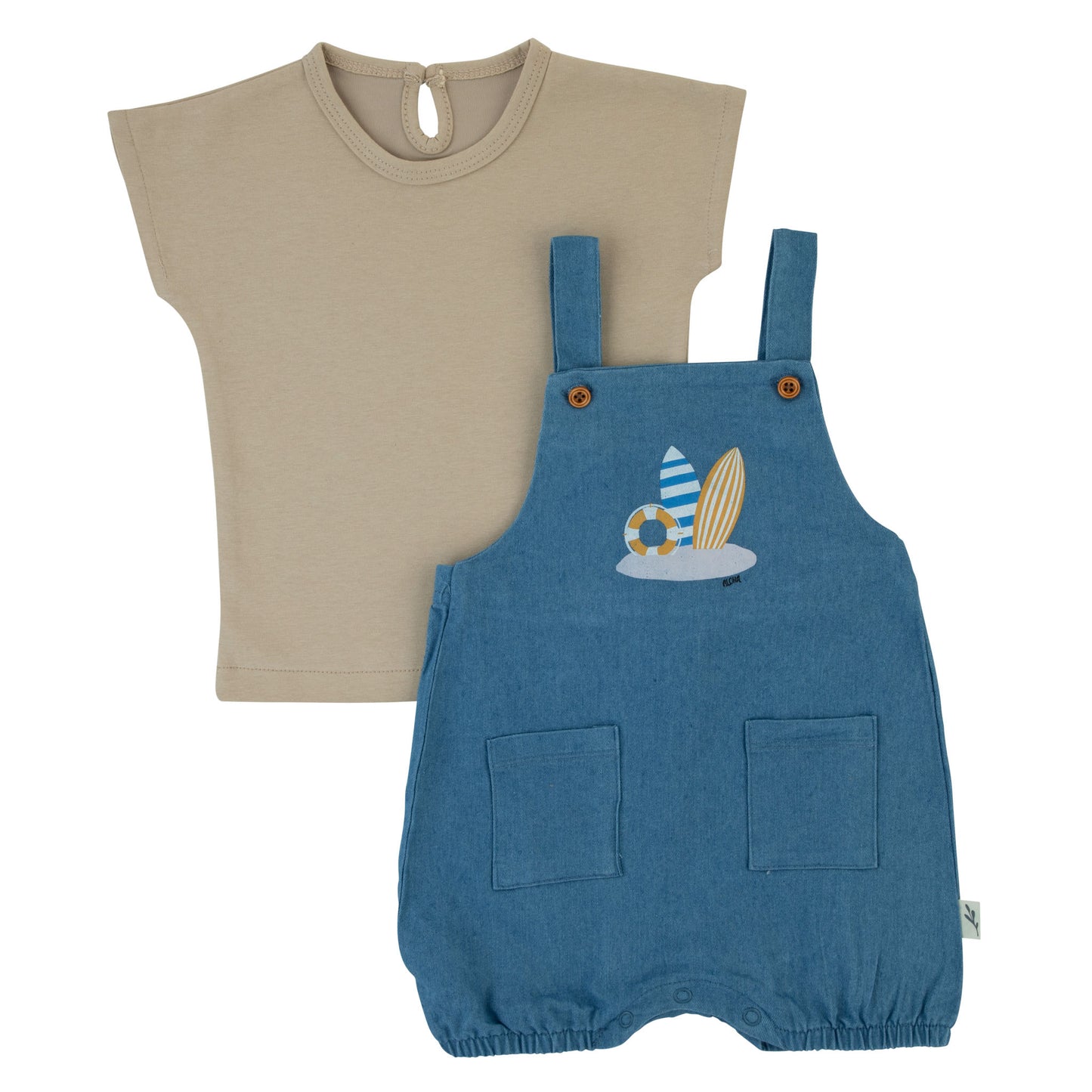 Surf Denim Romper-Boys