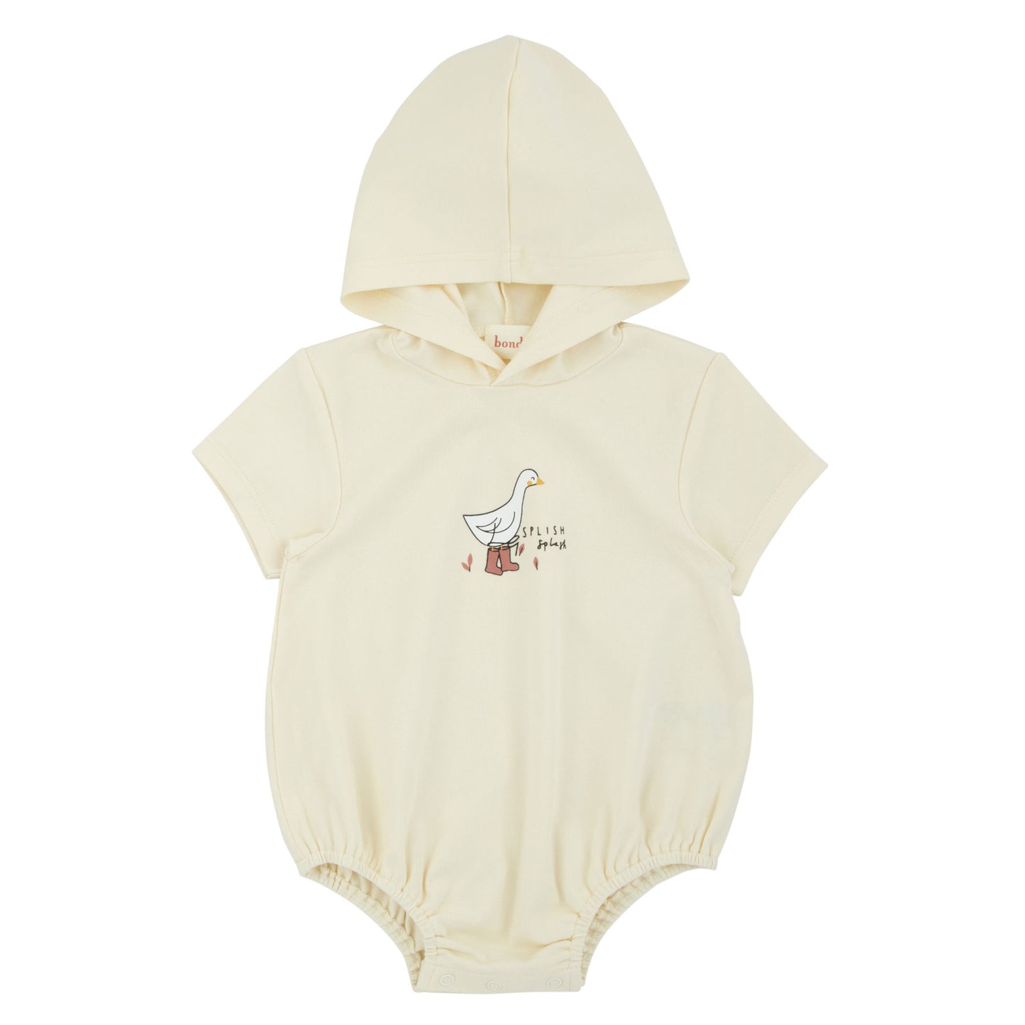 Peach Rainboots Ivory Romper