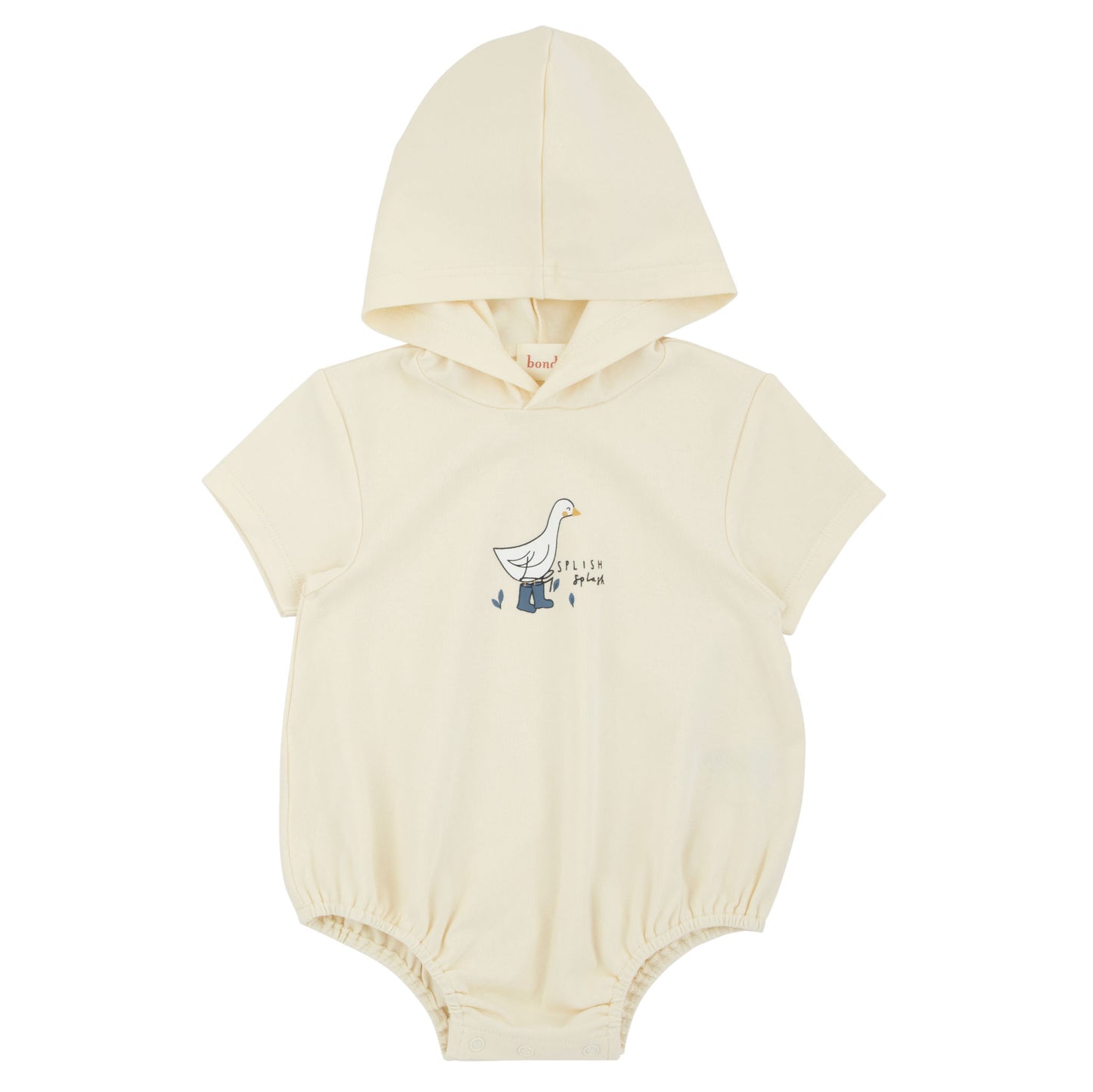 Navy Rainboots Ivory Romper