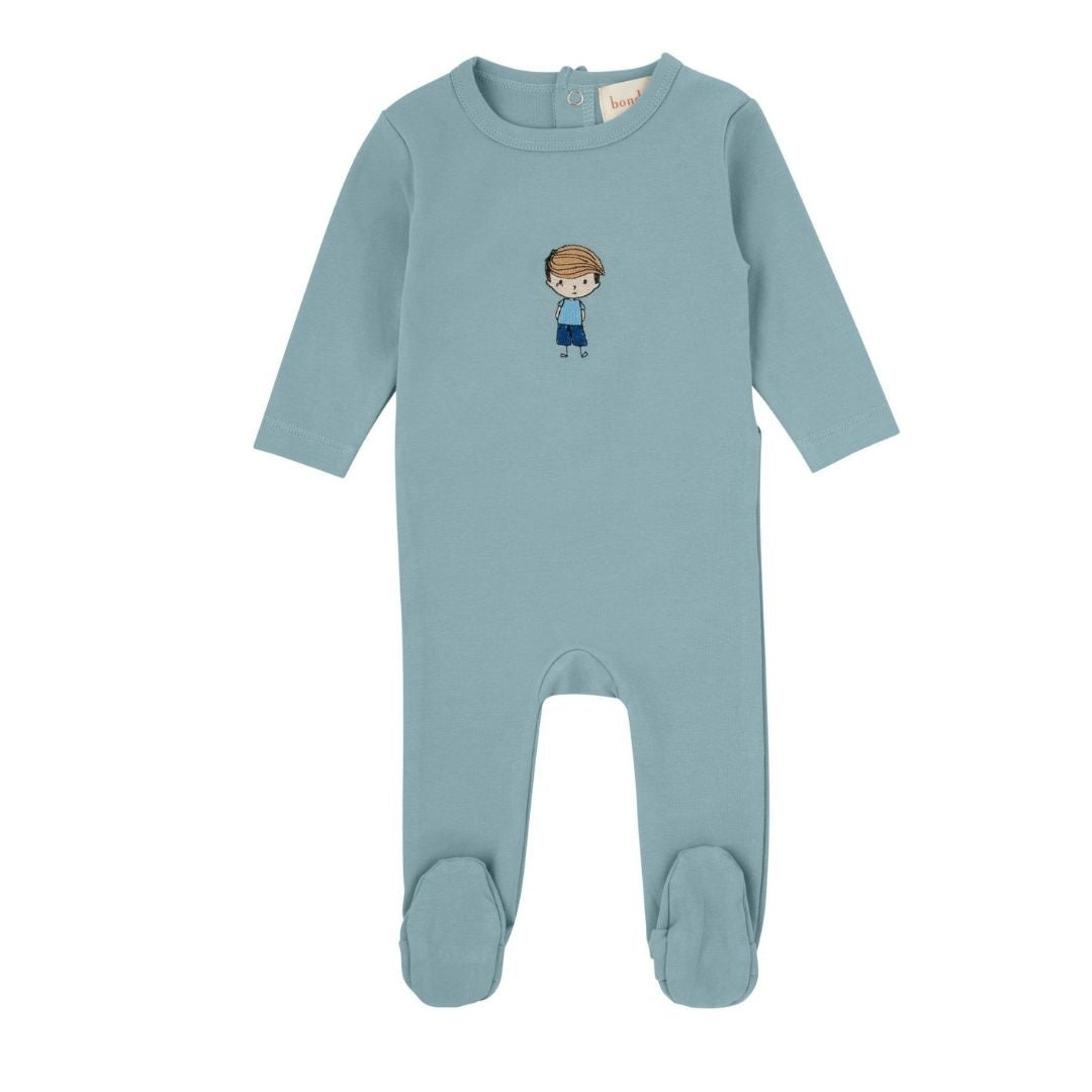 Doll Boys Dusty Blue Footie