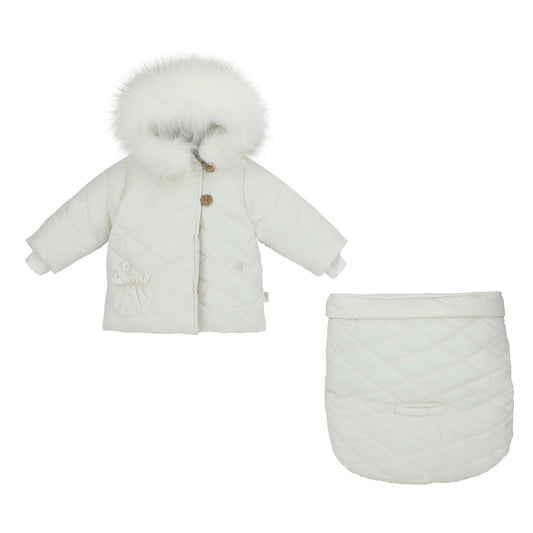 Quilted Snowsuit-White