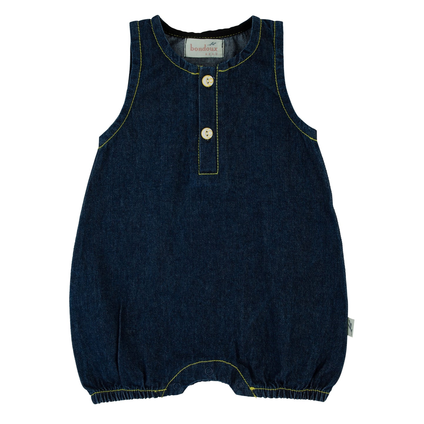 Yellow Stitch Romper-Boys