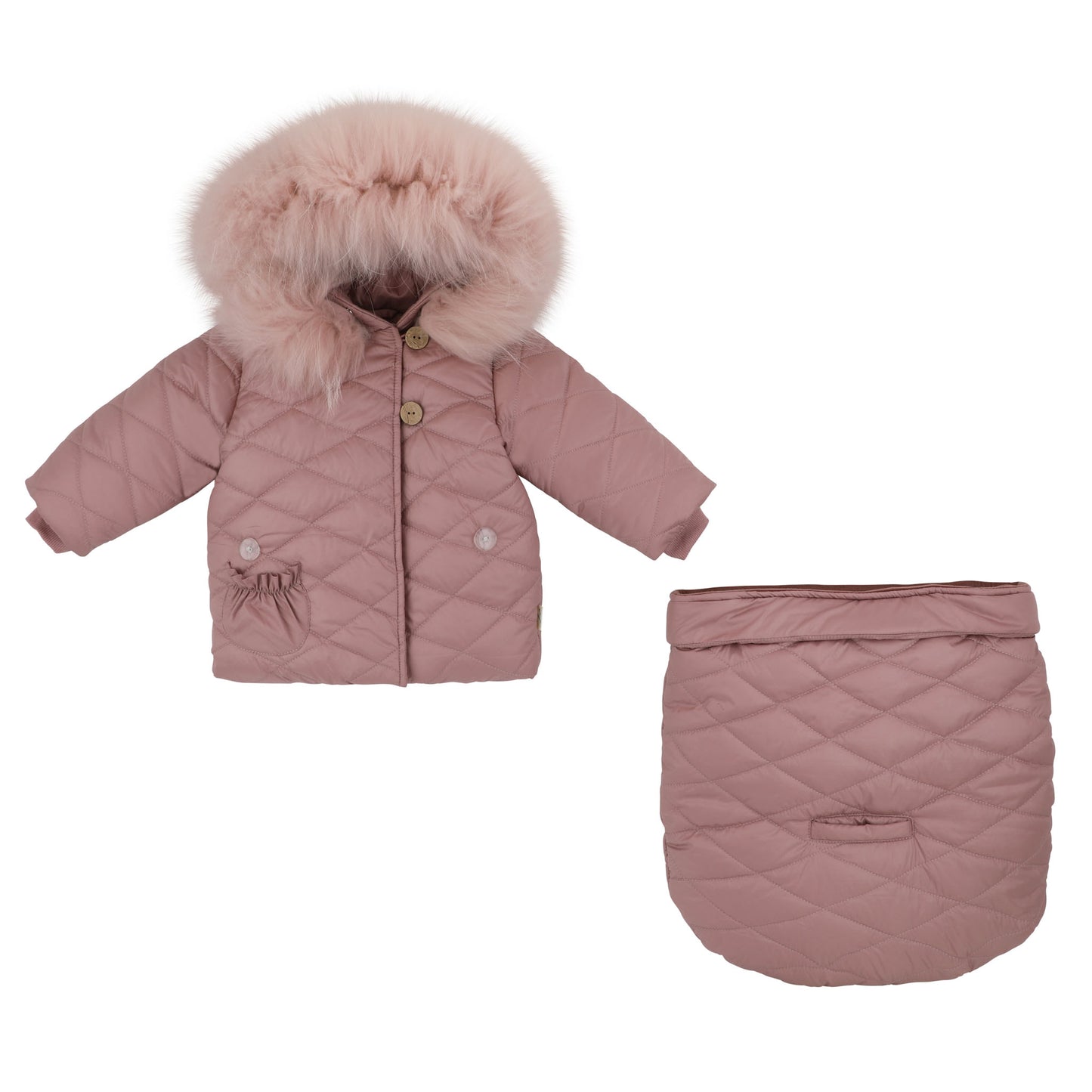 Quilted Snowsuit-Mauve