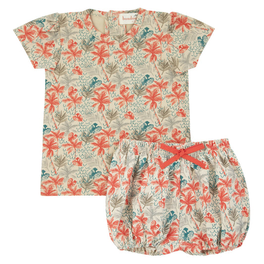 Tropical Print Girls Short Set