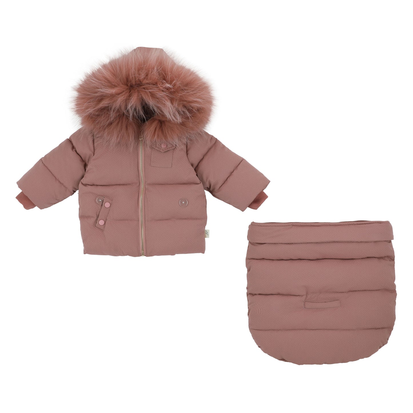 Textured Snowsuit-Pink