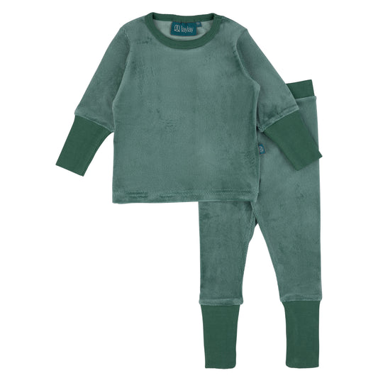 Striped Cozy 2 Piece-Green