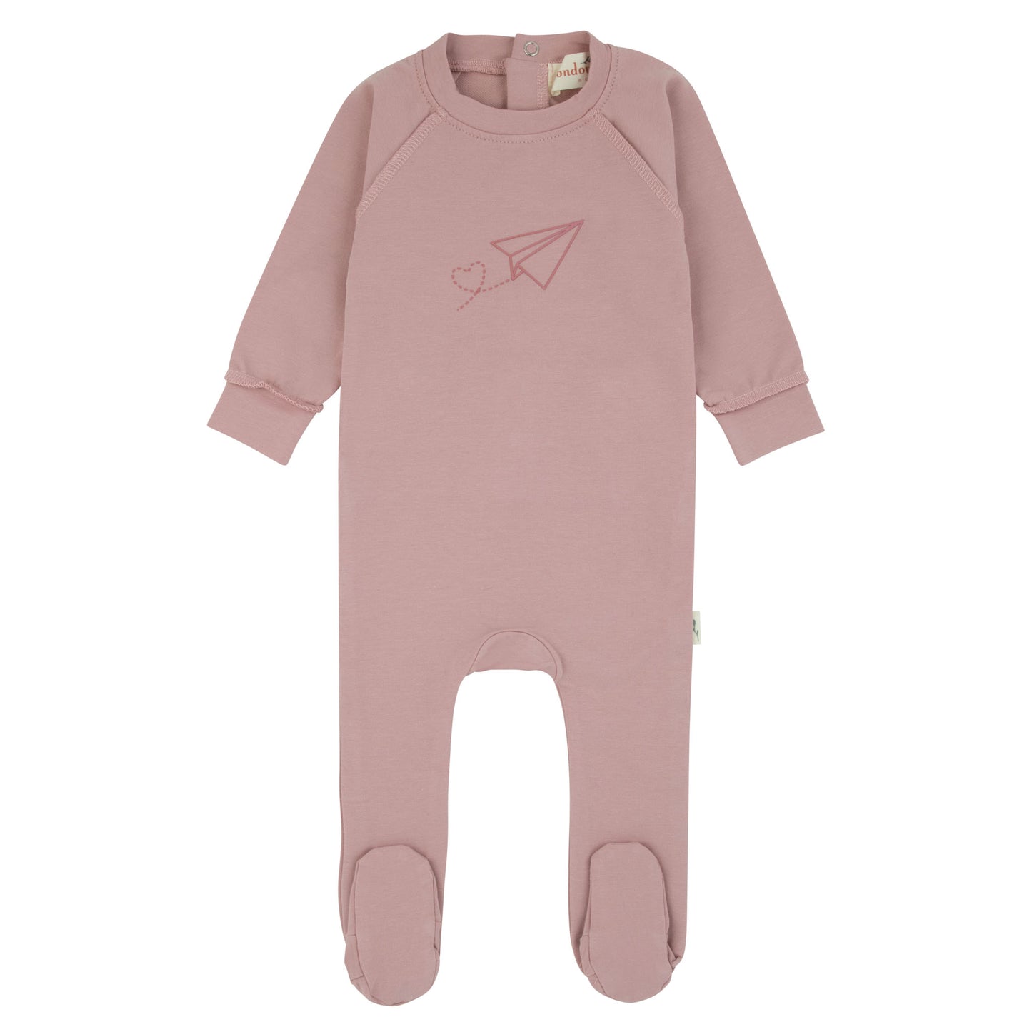 Pale Pink Plane Footie