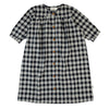 Cherry Dress-3/4 Sleeves-Navy
