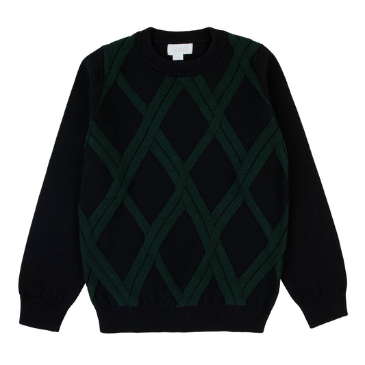 Cable Knit Sweater-Green