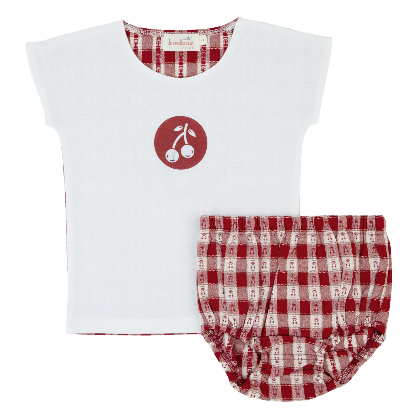 Cherry Toddler Girls 2 Piece-Red & White