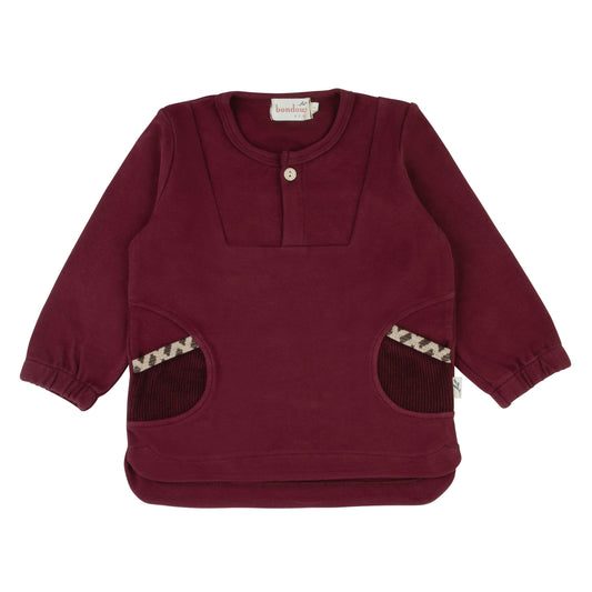 Curduroy Pocket Top-Plum