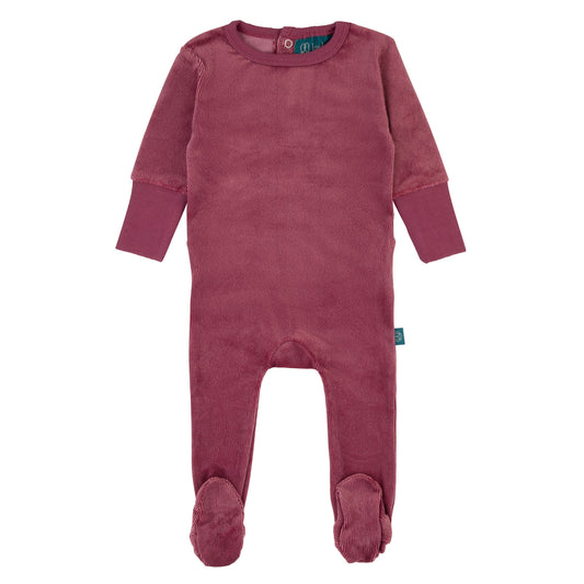 Striped Cozy Footie-Pink