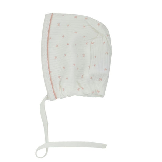 Pink Butterfly Print Girls Bonnet