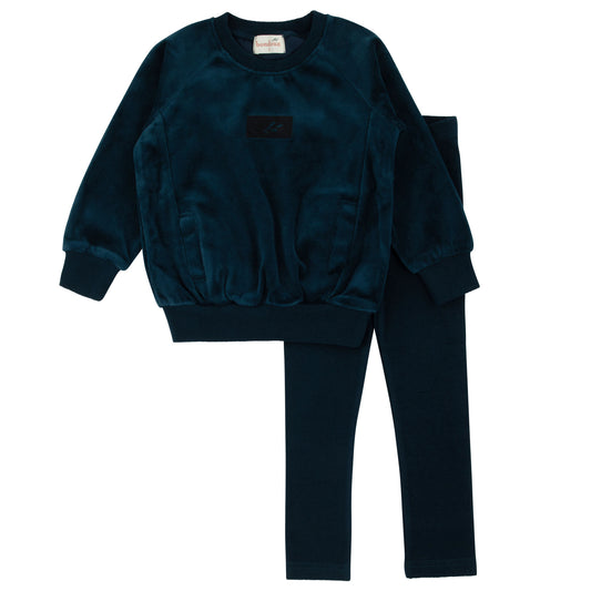 Logo Velour 2 Piece-Teal