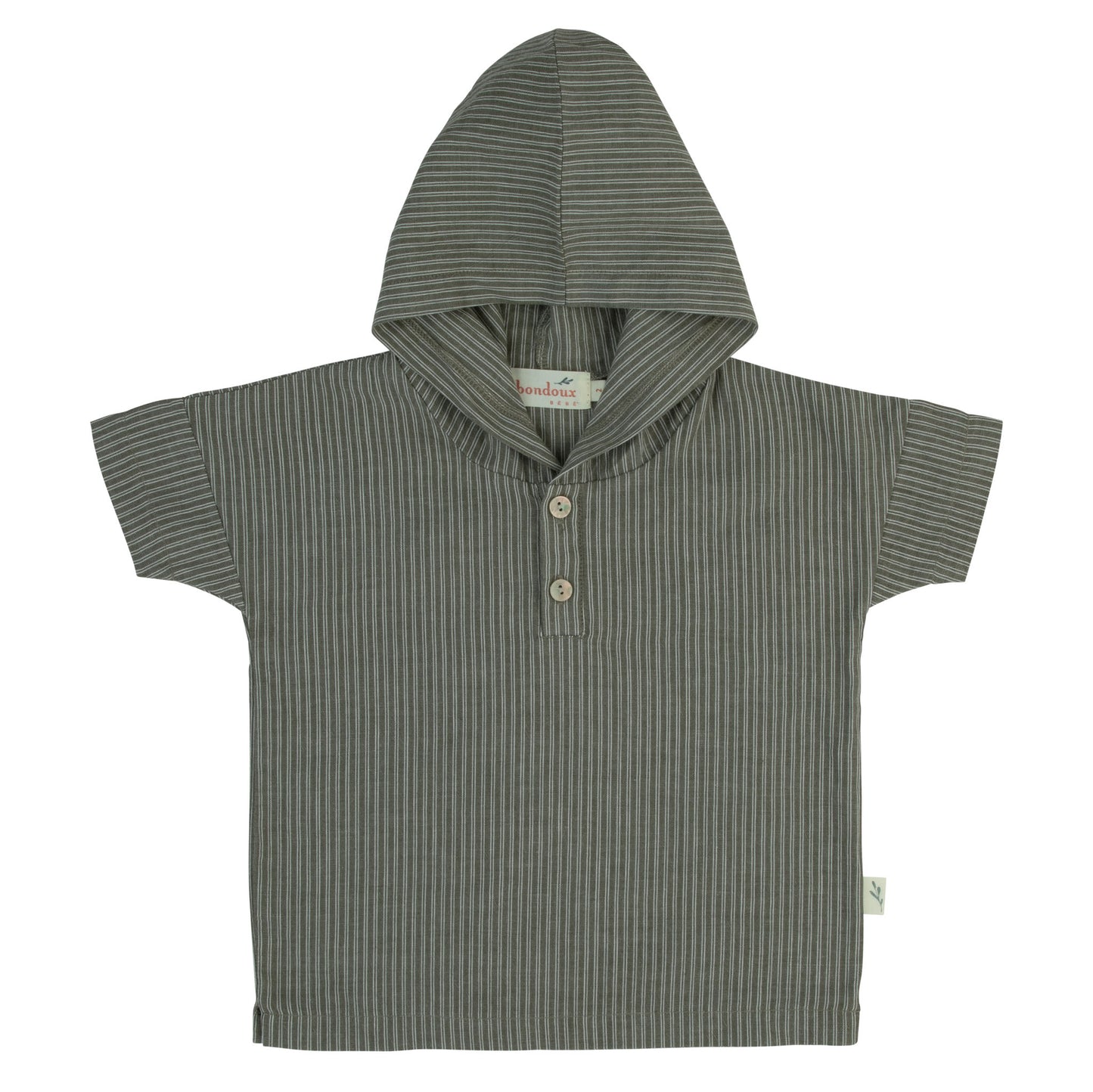 Pin-Striped Hoodie-Green