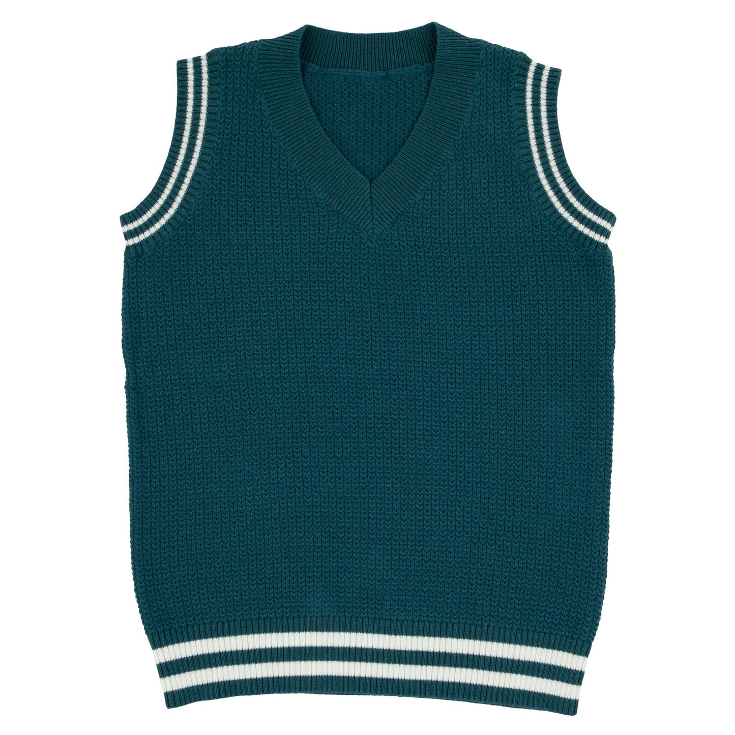 Gingham Teal Blue Knit Vest