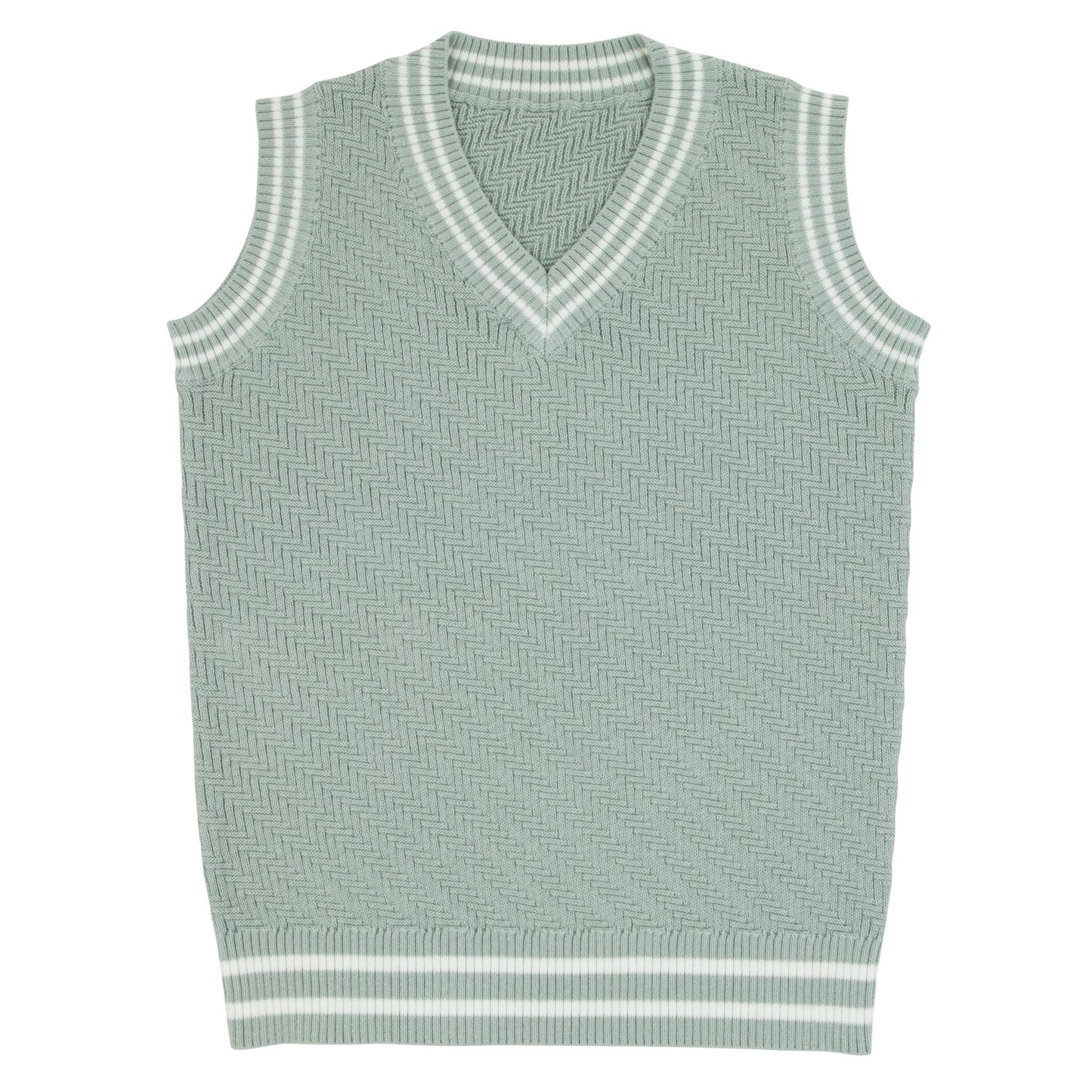 Textured Knit Mint Green Vest