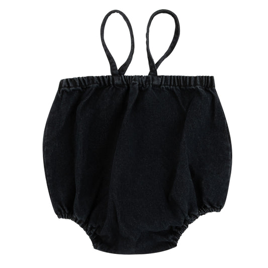 Basic Suspender Bloomers Denim Black