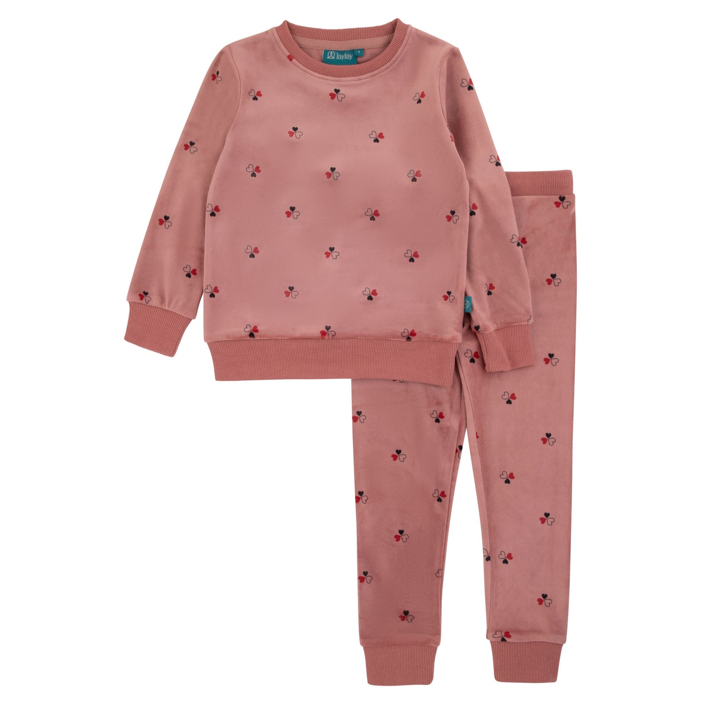 Heart Print 2 Piece-Mauve
