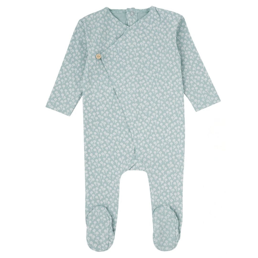 Blue Buds Print Boys Footie