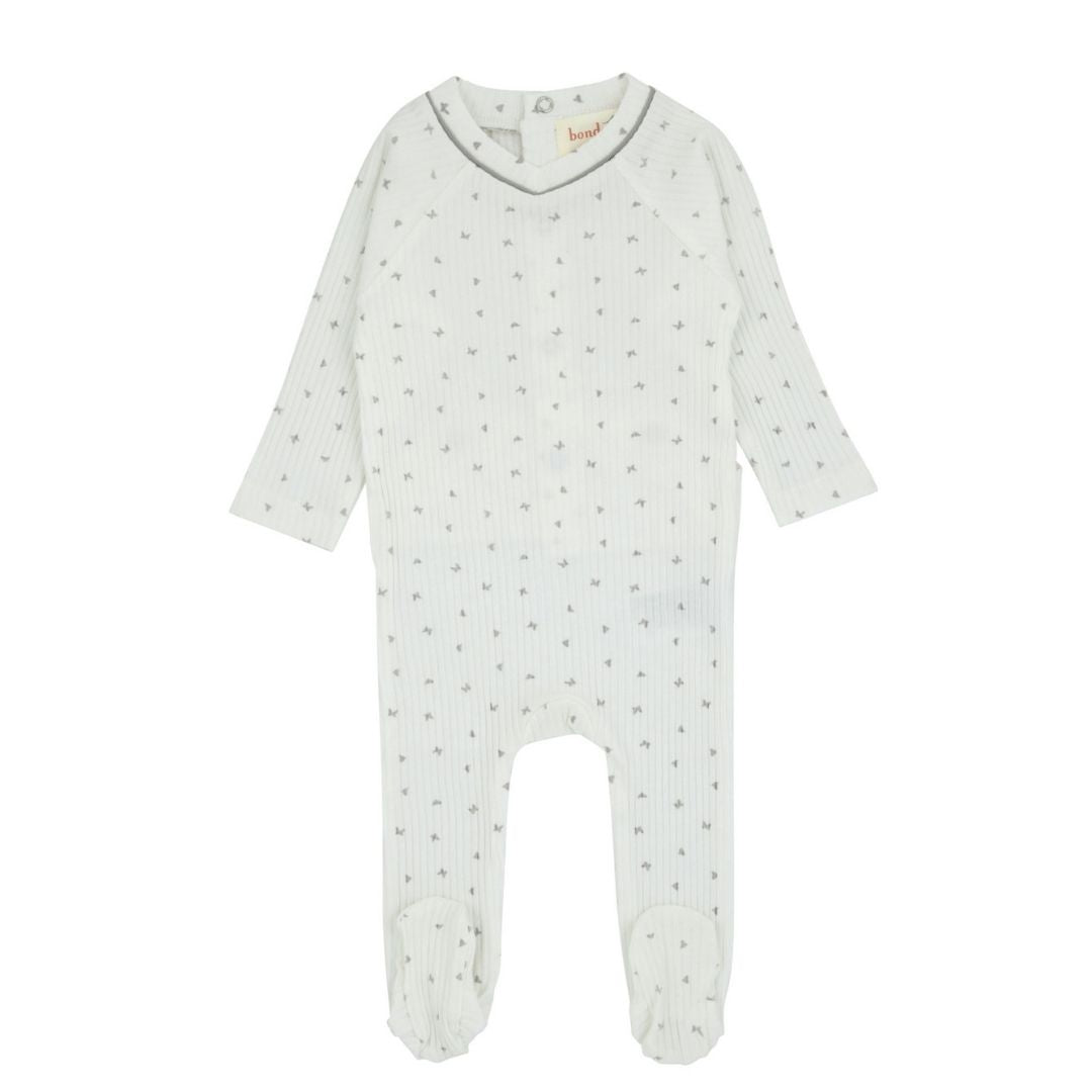 Blue Butterfly Print Boys Footie