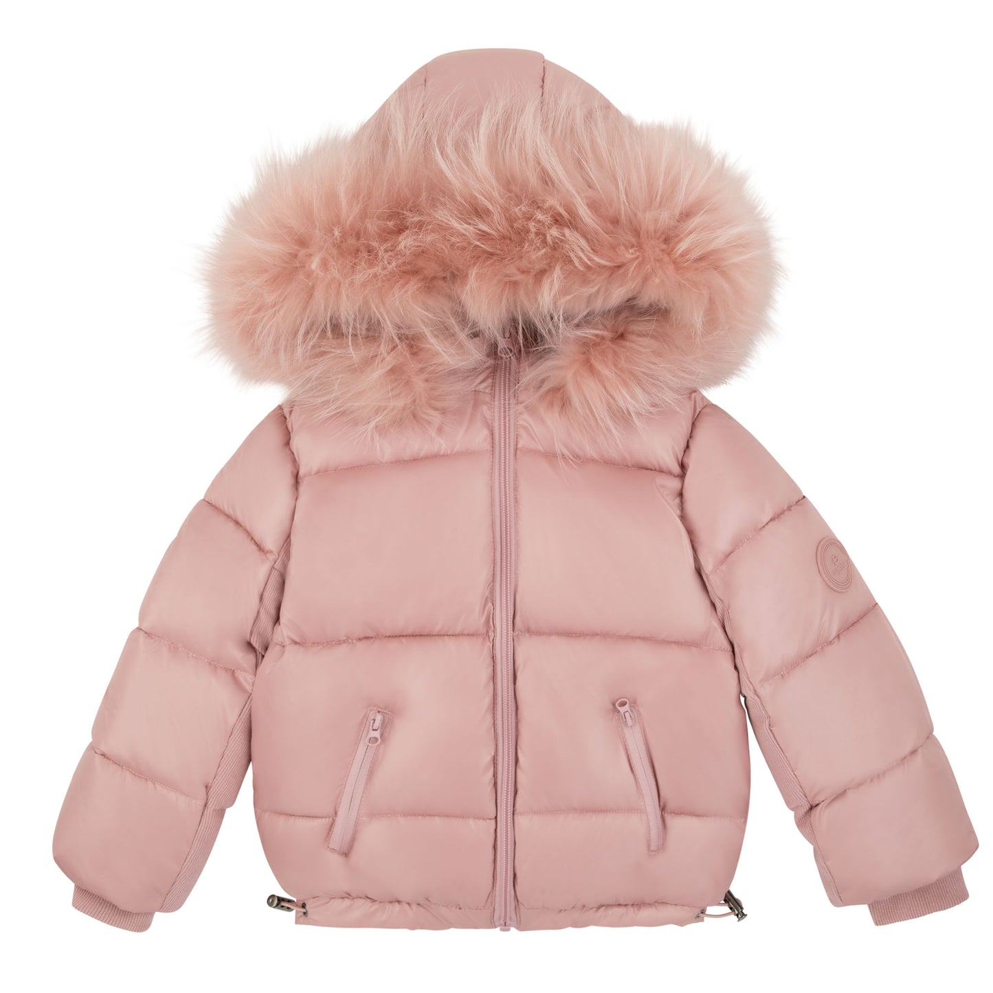 Ribbed Detail Jacket-Pink